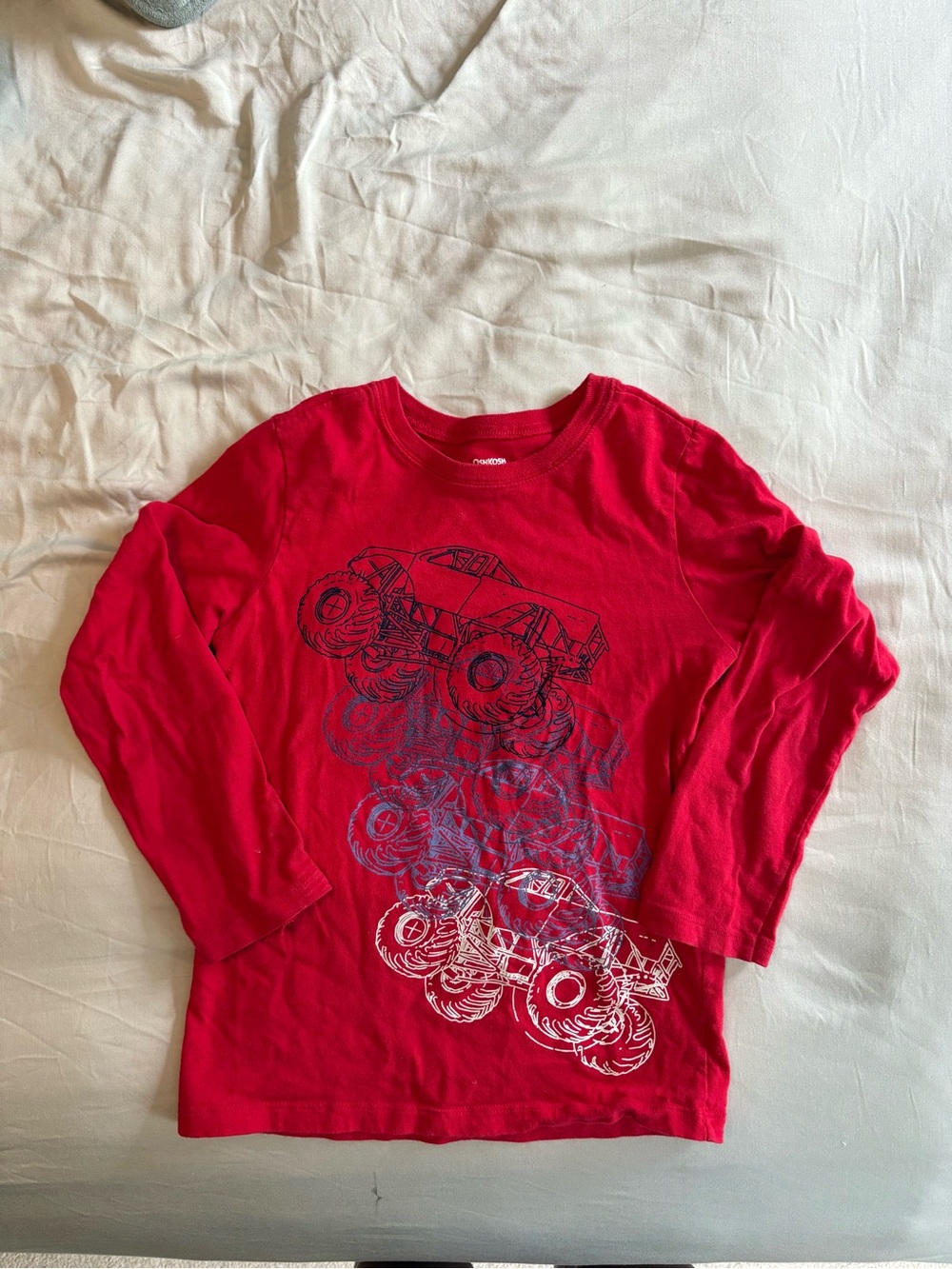 OshKosh B'gosh Red Monster Truck Long-Sleeve Tee